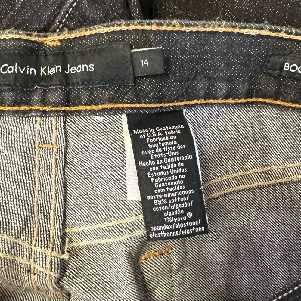 Calvin Klein womens bootcut stretch plus size dark denim jeans - Picture 13 of 13